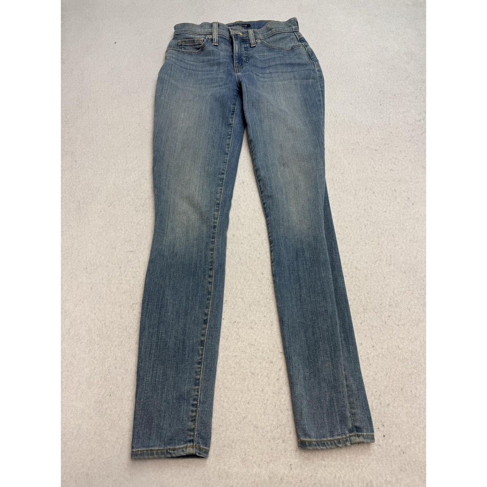 Lucky Brand Ava Skinny Jeans Womens 0 Blue Medium Wash Midβ Rise Slim Leg Denim